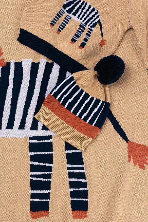 Zebra Baby Beanie