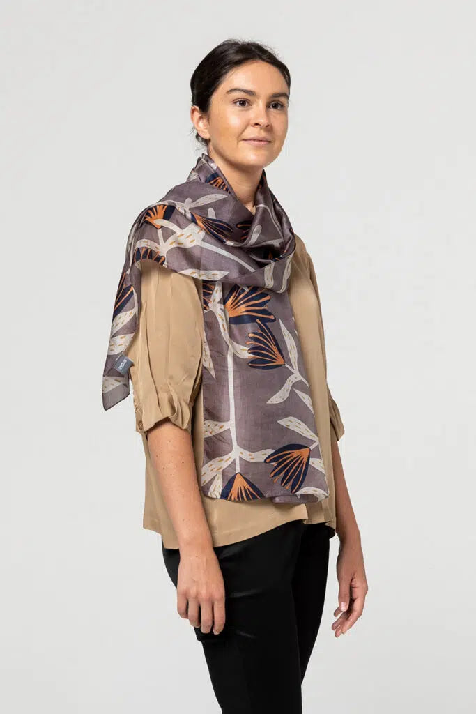 Flannel Flower Silk Scarf