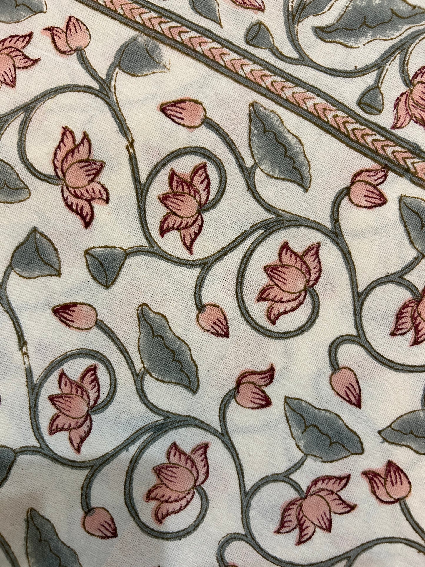 Alice Block Printed Table Cloth 150 x 220cm