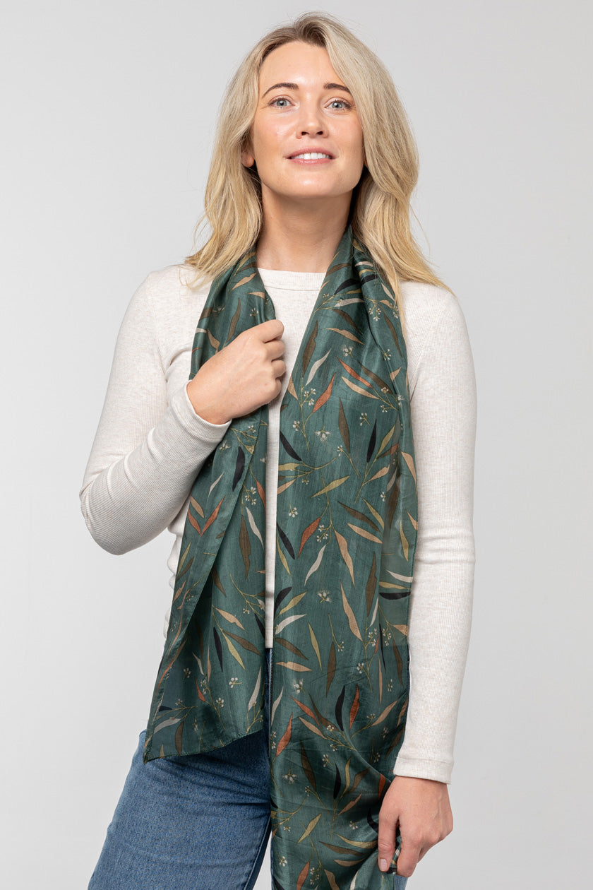Gum Leaf Silk Scarf