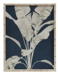 Framed palm navy background