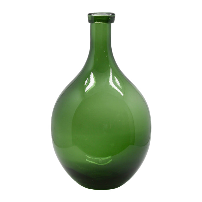 Green bottle glass vase