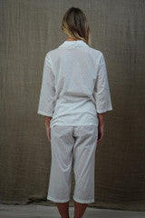 Swiss Dots White 3/4 PJ Set S/M