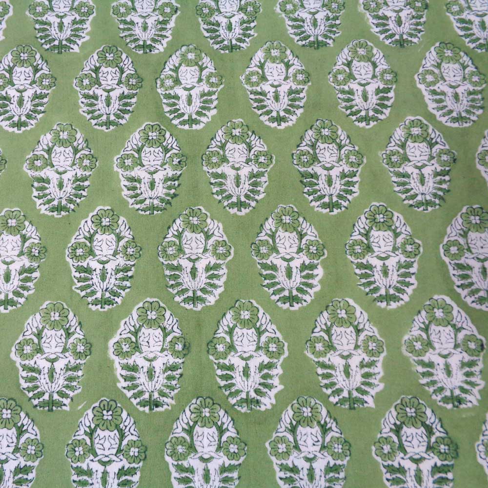 Napkin Block Print Boota Celadon (Set/4)