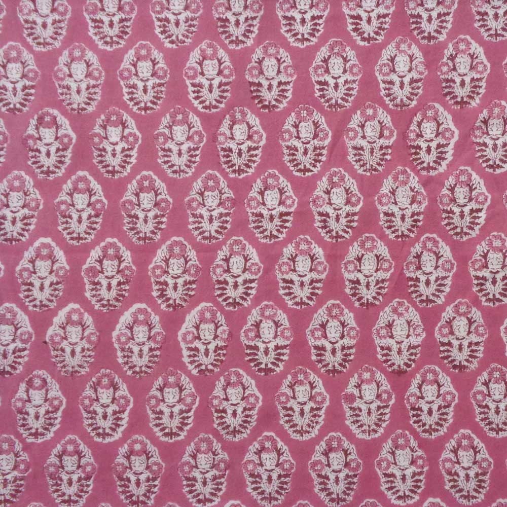 Napkin Block Print Boota Pink (Set/4)