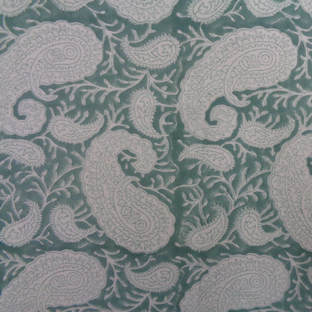 Cushion Block Print Ambi Mineral Blue 50x50