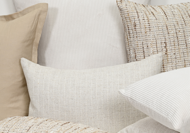 Cushion Textured Sandy Pinstripe Square