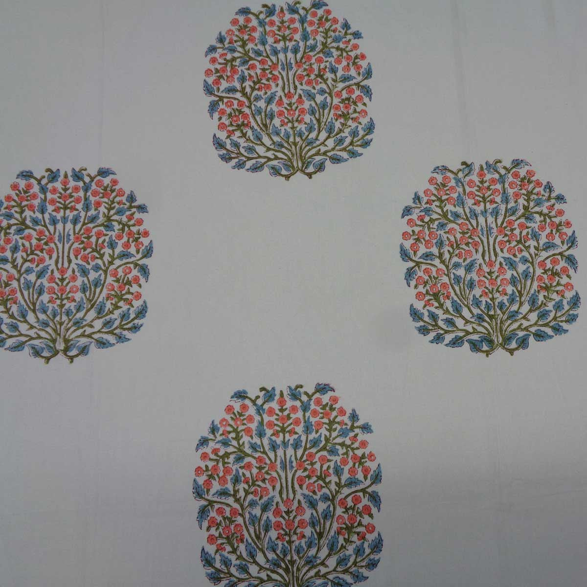 Block Print Tablecloth Berry Pink 180x270cm