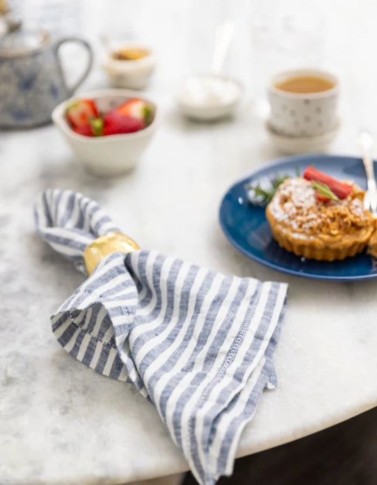 Salt Living Napkin Set- Indigo Stripe X4