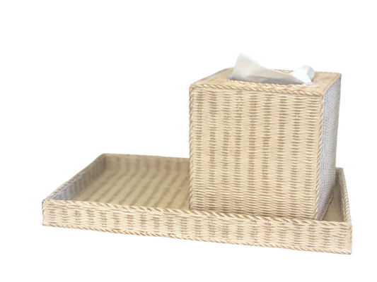 Rattan Weave Tissue Box