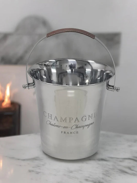 Wine Pail Cooler - Leather Handle