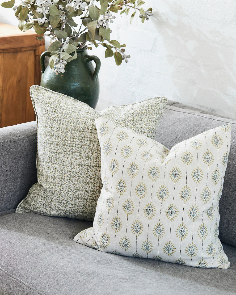 Bombay Celadon Moss Cushion 50x50cm