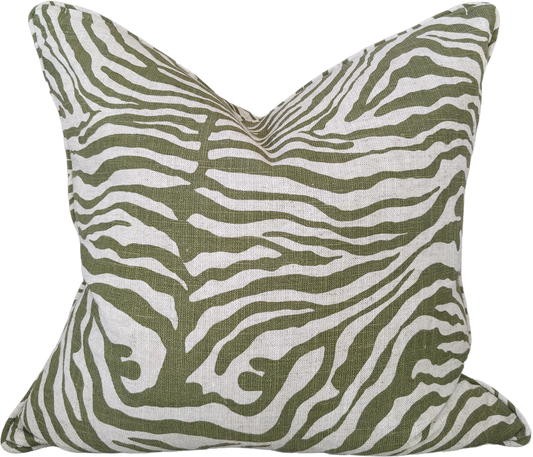 Verona Linen Cushion 55cm Square - Forest Green