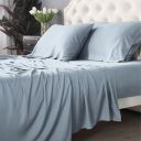 Sheet Set King Mid Blue - 50TC Bambo Cotton