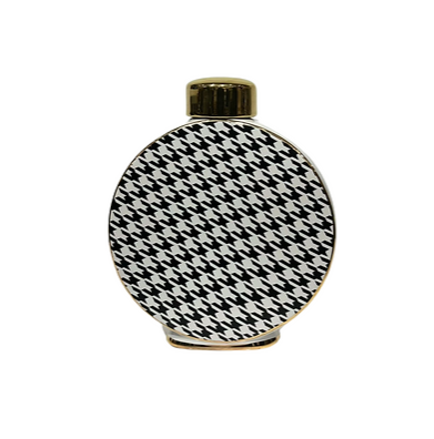 Houndstooth Round Decor Jar Large