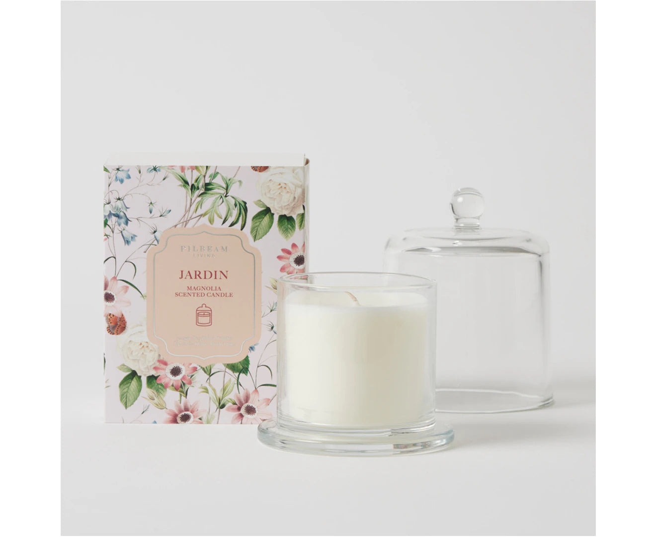 Jardin Glass Cloche Scented Candle Magnolia