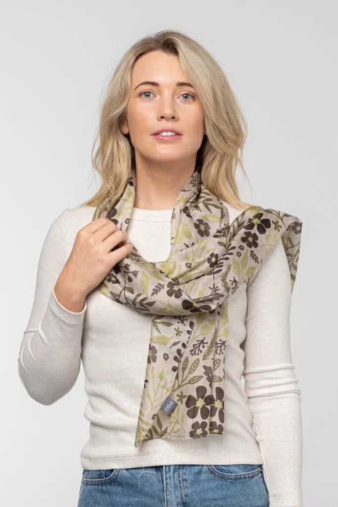 Australian Garden Silk Scarf