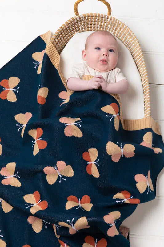 Beau Butterfly Baby Blanket