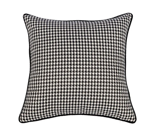 Cushions Houndstooth Black & White 55 x 55cm