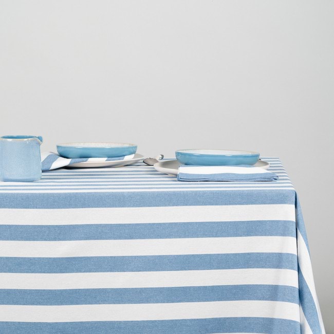 Tablecloth Chambray Stripe 150x320cm