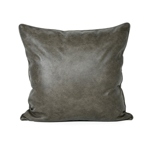Cushion Art Leather Military Green Square