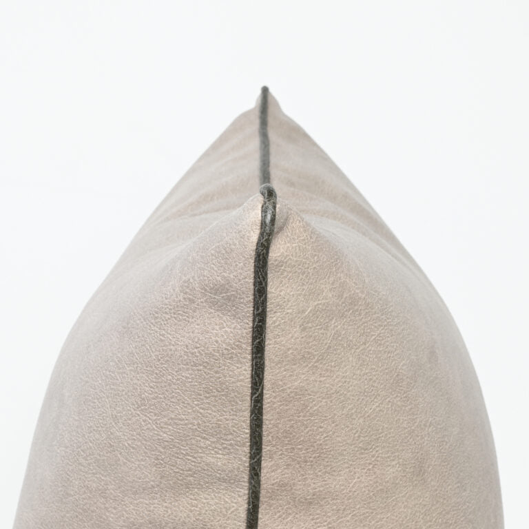 Cushion Art Leather Taupe Lumbar