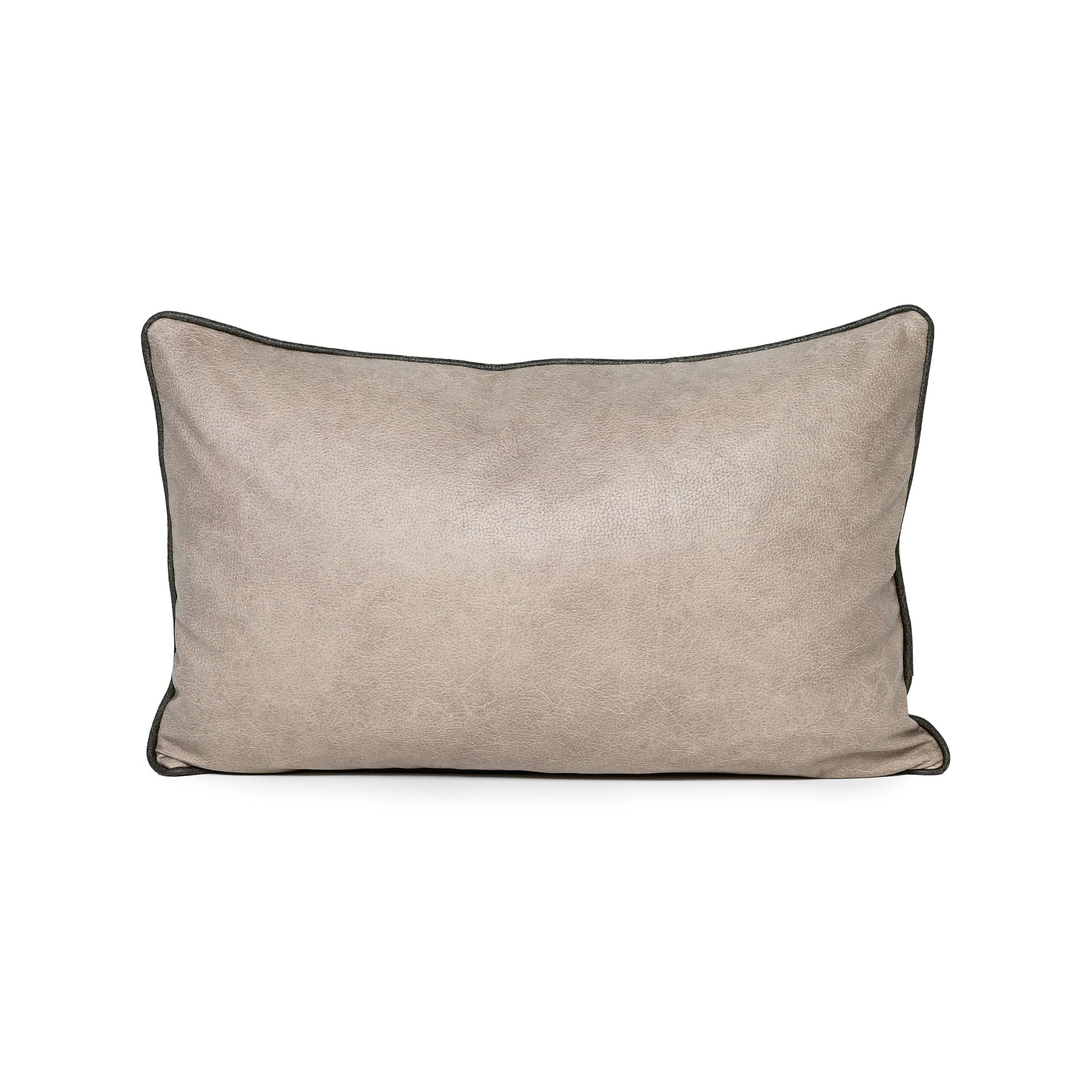 Cushion Art Leather Taupe Lumbar