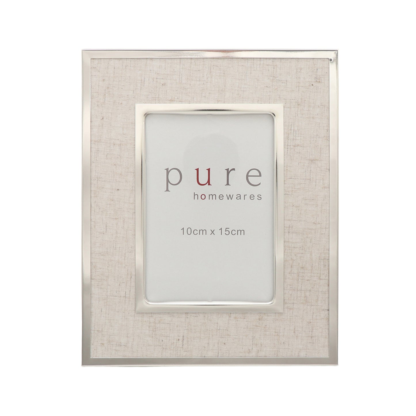 Photo Frame Linen & Silver 15x10cm Small