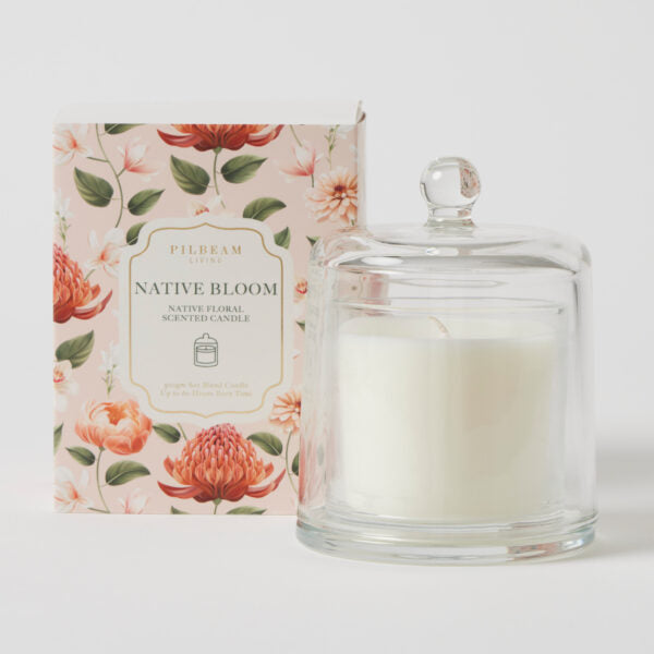 Native Bloom Glass Cloche Scented Candle Native Floral