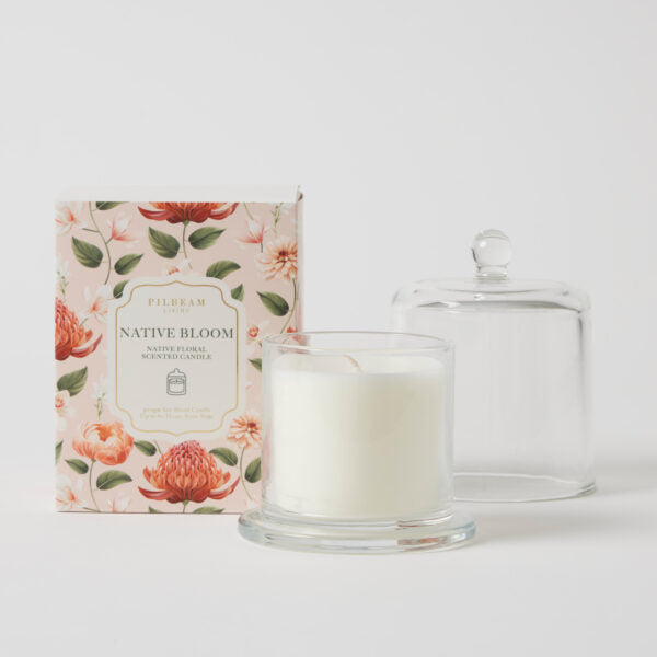 Native Bloom Glass Cloche Scented Candle Native Floral