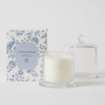 Chinoiserie Glass Cloche Scented Candle - French Linen