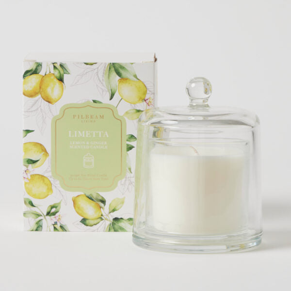 Limetta Glass Cloche Scented Candle - Lemon & Grapefruit