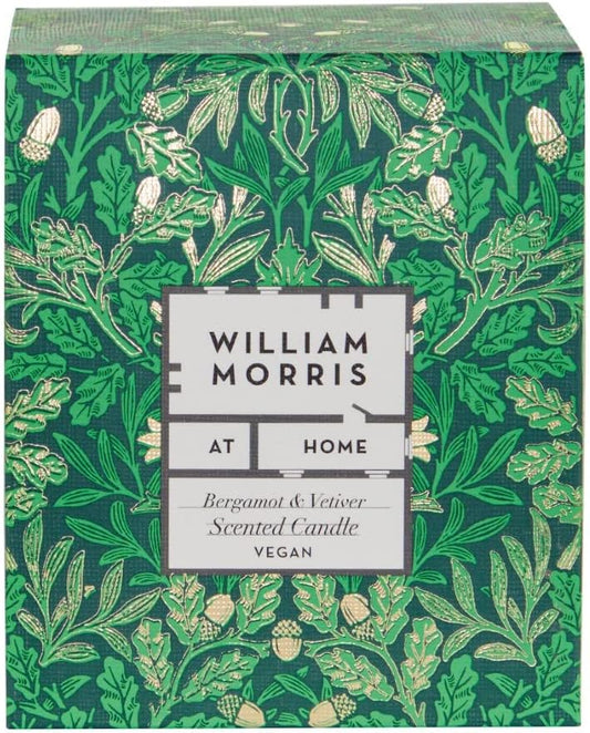 William Morris Acorns & Oak Leaves Candle - Acorns & Oak Leaves Candle - Bergamot & Vetiver Scented Scented