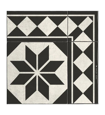 Beija Flor Mat - Gothic Concrete Black & White