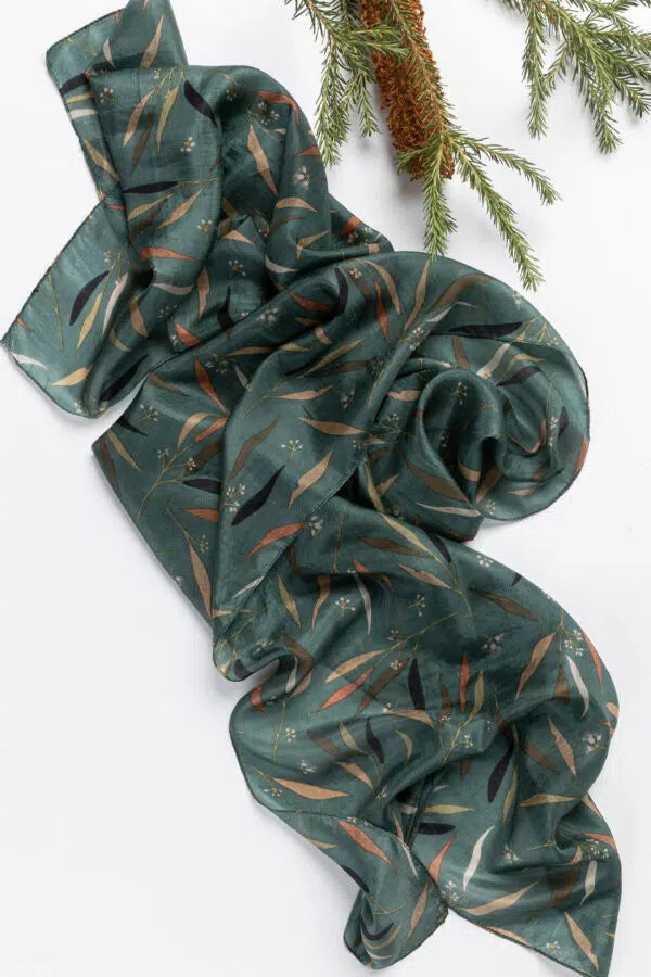 Gum Leaf Silk Scarf