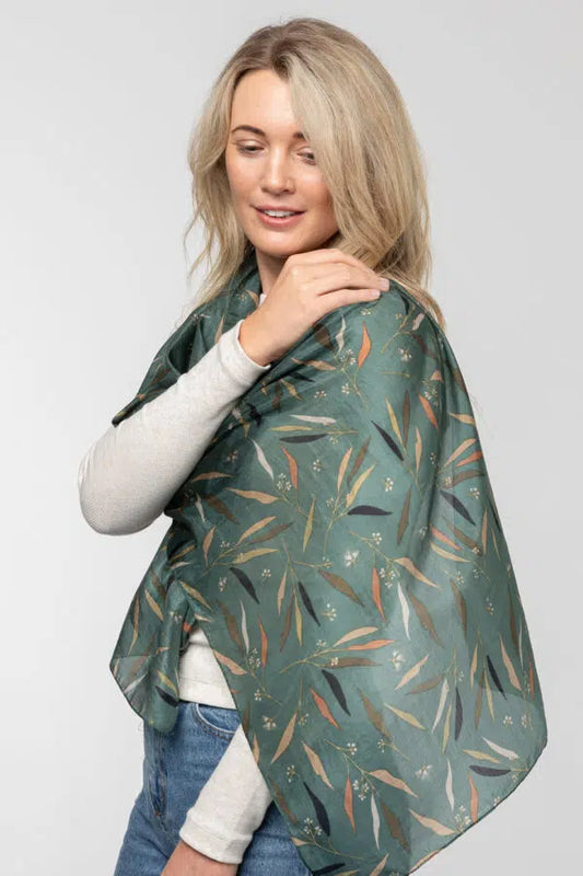 Gum Leaf Silk Scarf