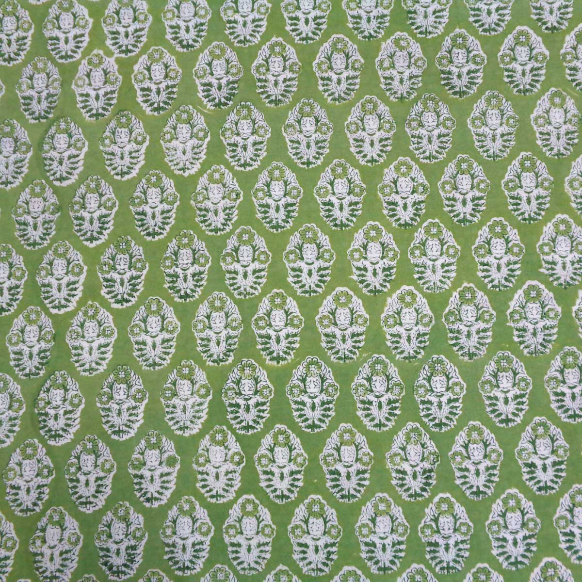 Block Print Tablecloth Boota 180x340cm Celadon