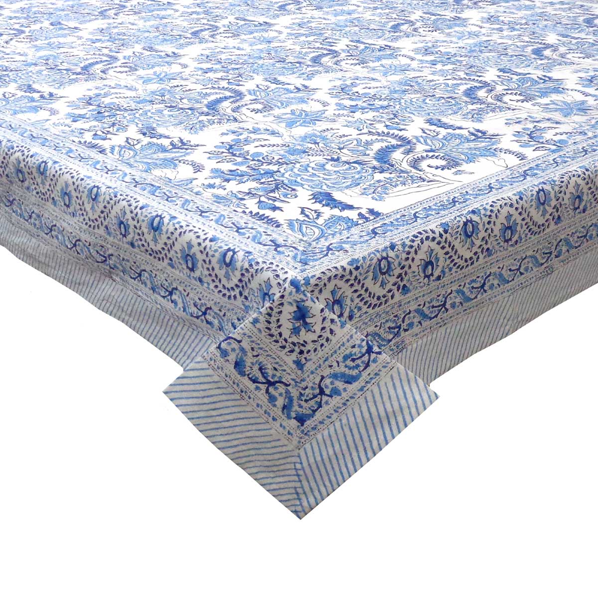 Block Print Tablecloth Bela 180x270cm Blue