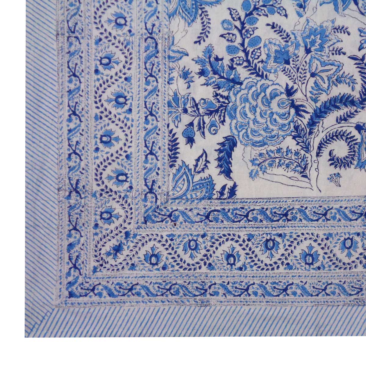 Block Print Tablecloth Bela 180x270cm Blue