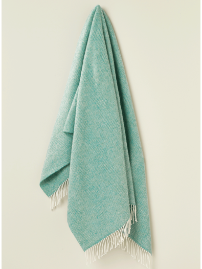 Herringbone Throw Aqua (Bronte by Moon)