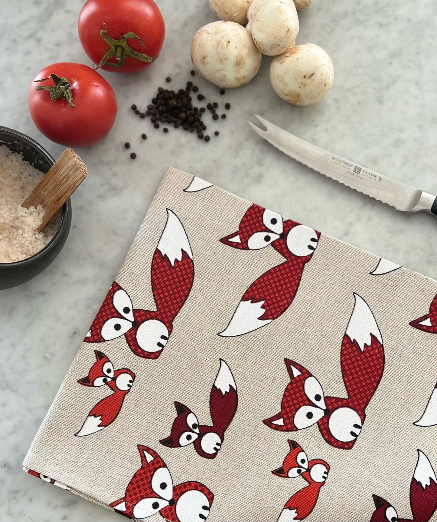 Tea Towel Mr Red Fox