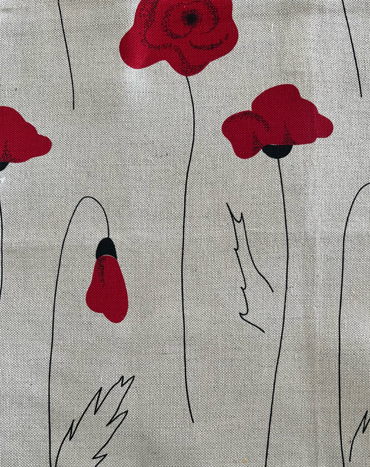 Tea Towel Red Poppies