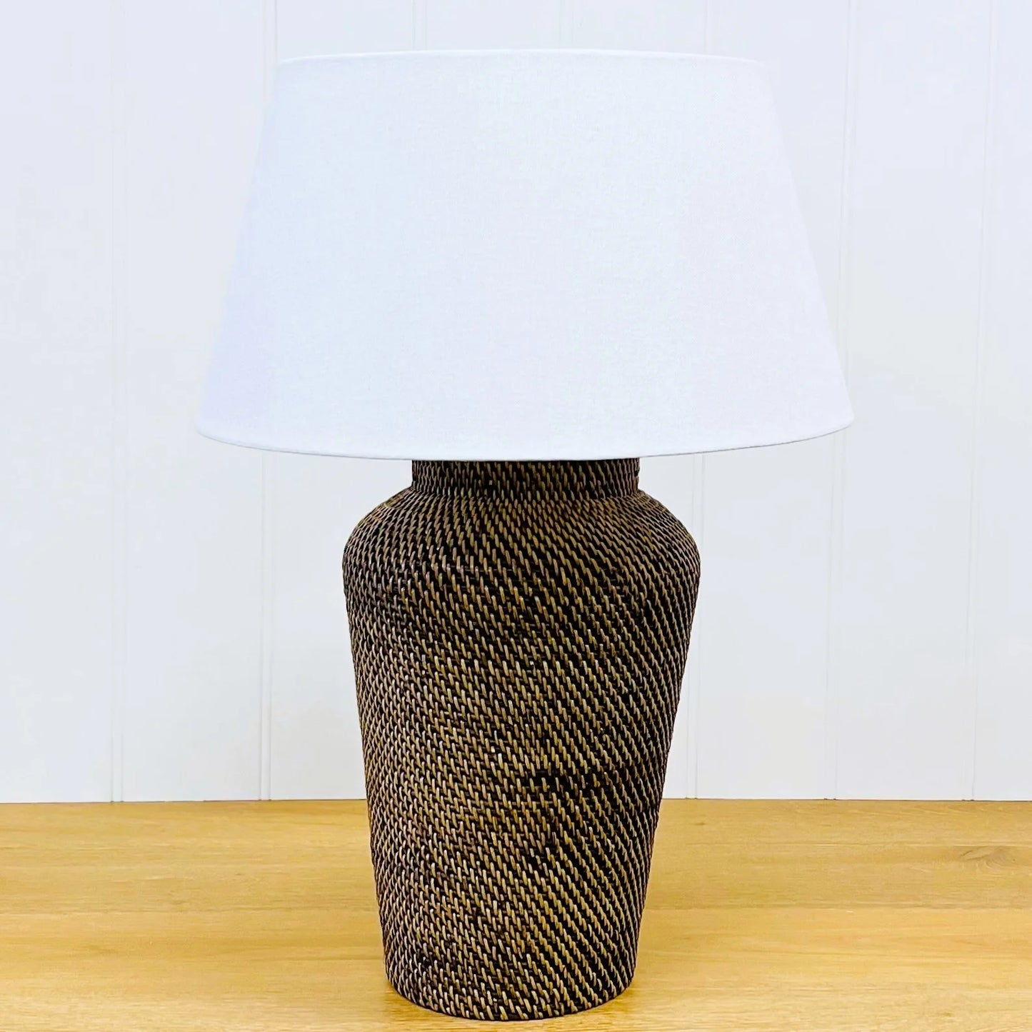 Rattan Lamp Base 35cm Brown