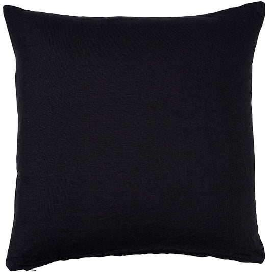 Cushion Black Linen 50x50