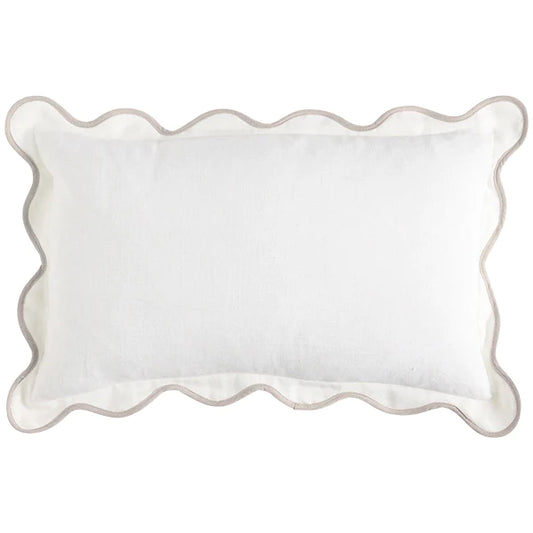 Cushion Linen Scallop 30x50cm