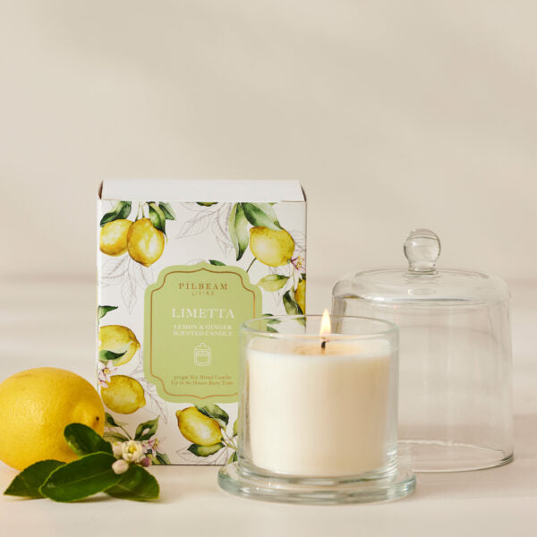 Limetta Glass Cloche Scented Candle - Lemon & Grapefruit