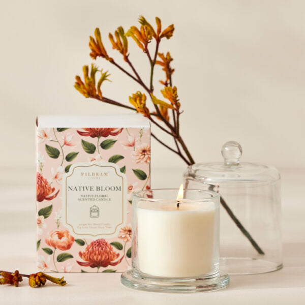 Native Bloom Glass Cloche Scented Candle Native Floral