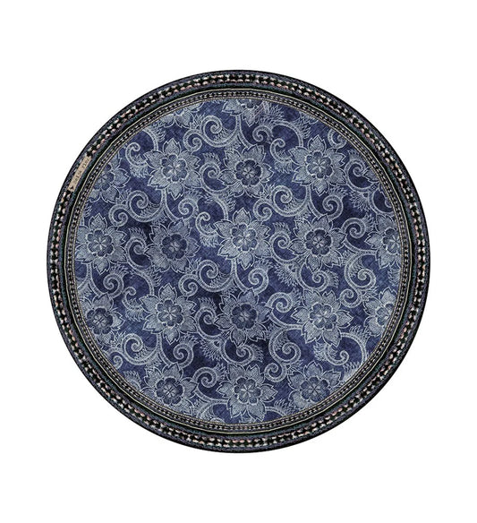 Beija Flor Placemat Royal Indigo Flower