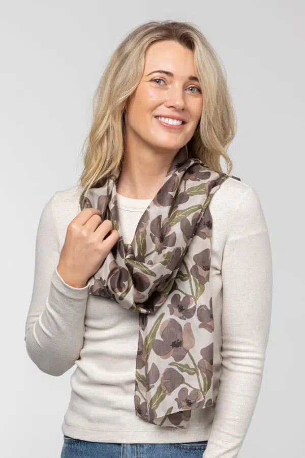 Poppy Silk Scarf