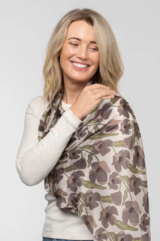 Poppy Silk Scarf